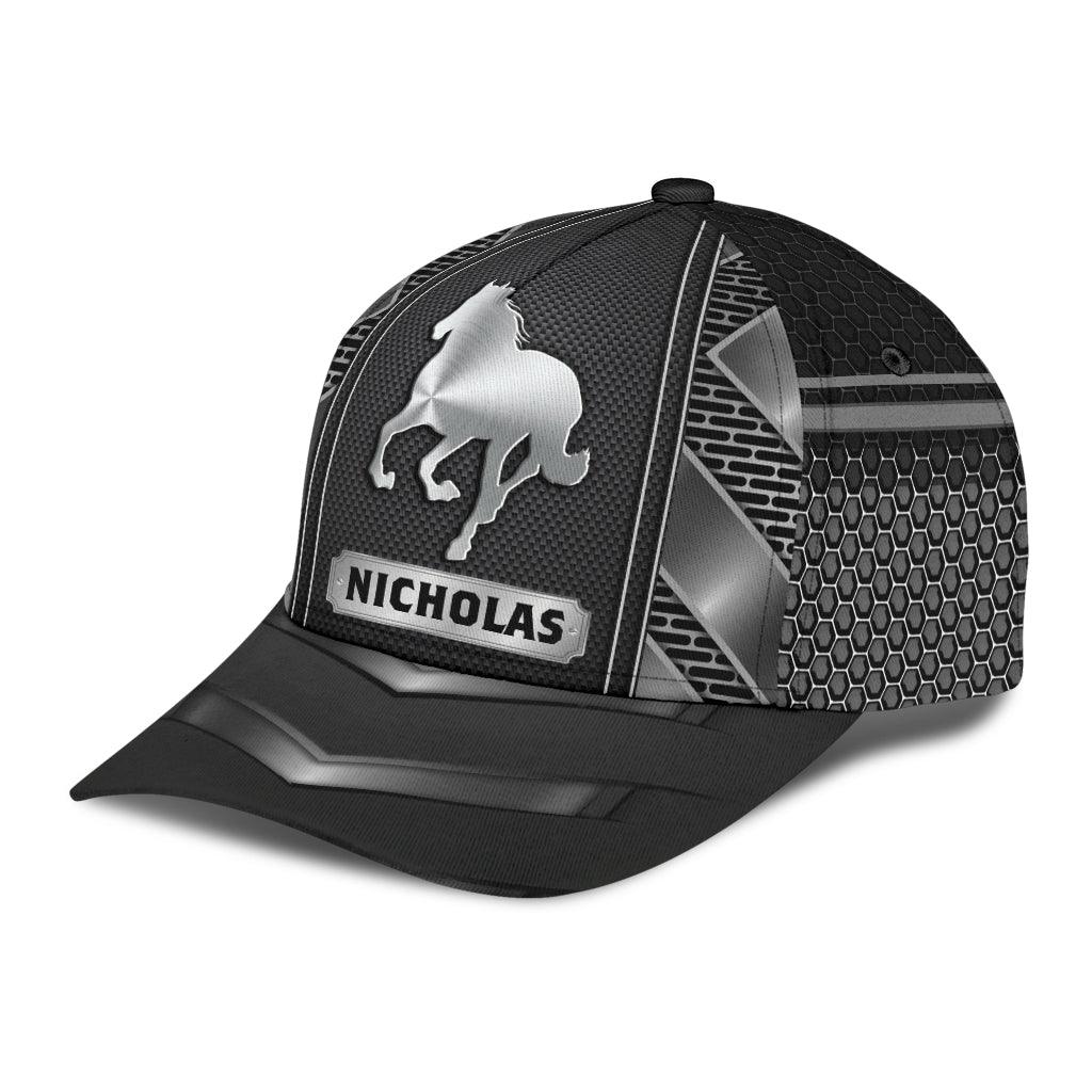 Personalized Horse Classic Cap, Personalized Gift for Horse Lovers Trucker Hats Custom Hats Gifts For Men & Women