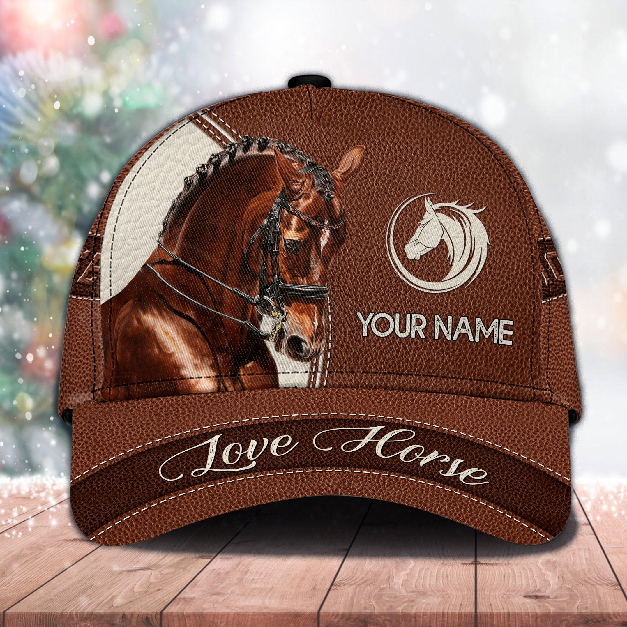 Personalized Horse Classic Cap, Personalized Gift for Horse Lovers Trucker Hats Custom Hats Gifts For Men & Women