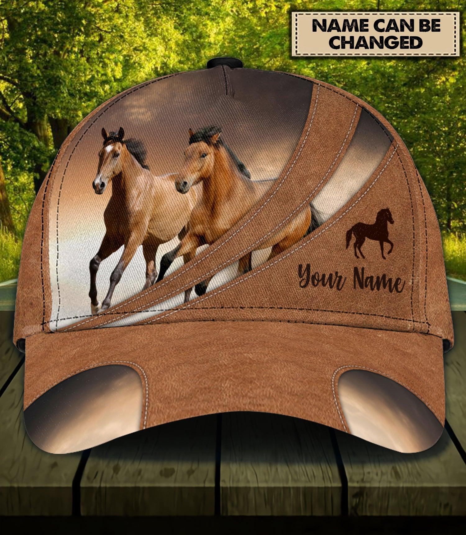 Personalized Horse Classic Cap, Personalized Gift for Horse Lovers Trucker Hats Custom Hats Gifts For Men & Women