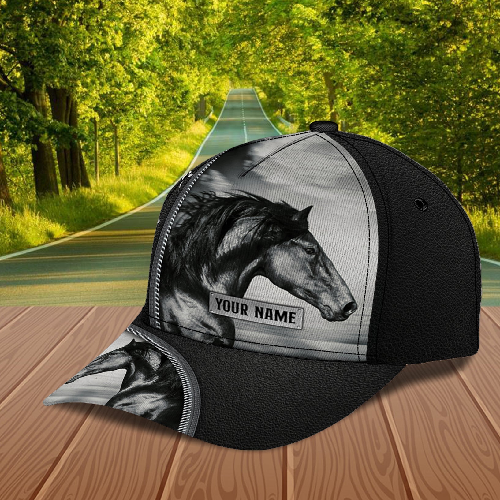 Personalized Horse Classic Cap, Personalized Gift for Horse Lovers Trucker Hats Custom Hats Gifts For Men & Women