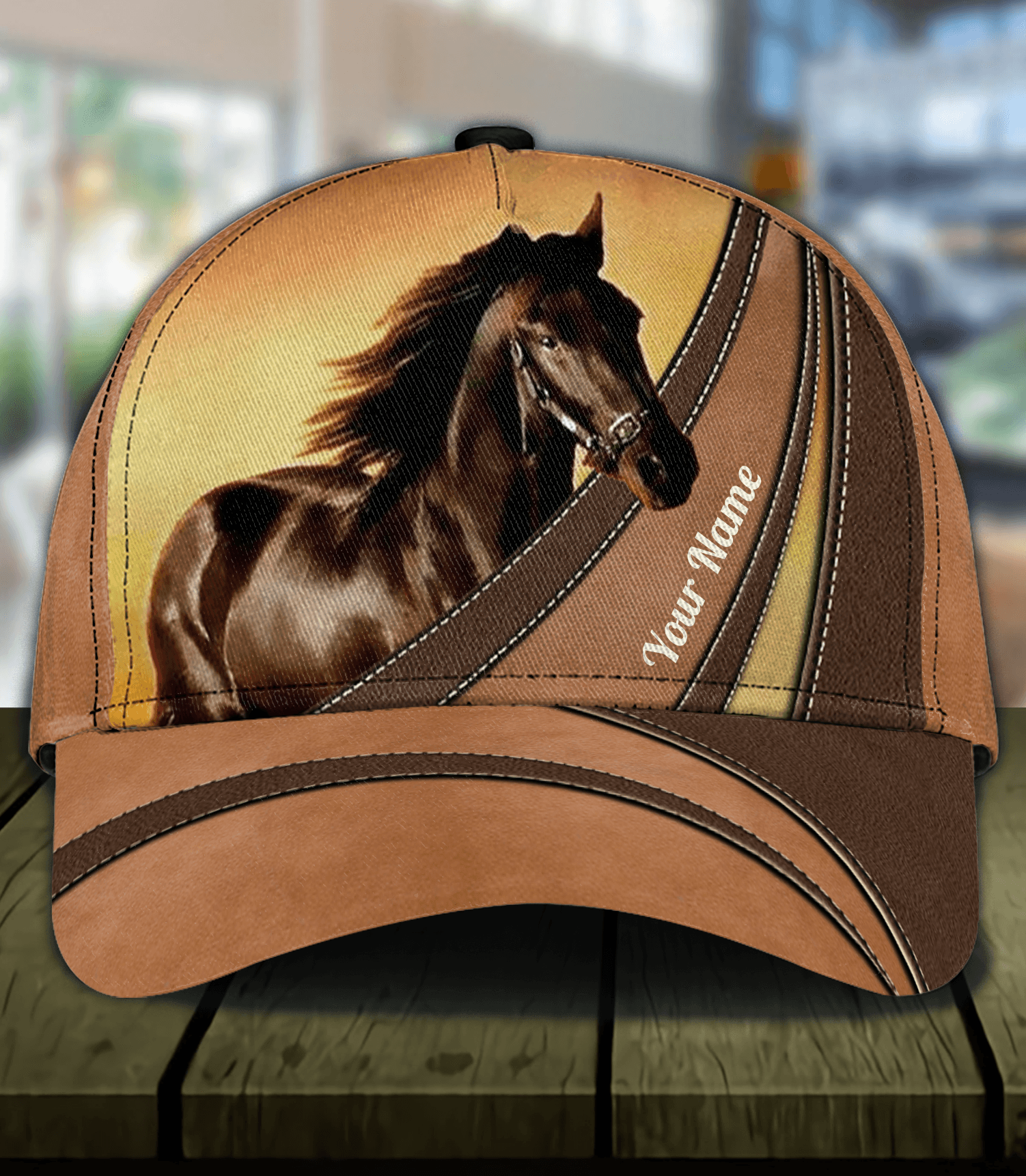 Personalized Horse Classic Cap, Personalized Gift for Horse Lovers Trucker Hats Custom Hats Gifts For Men & Women