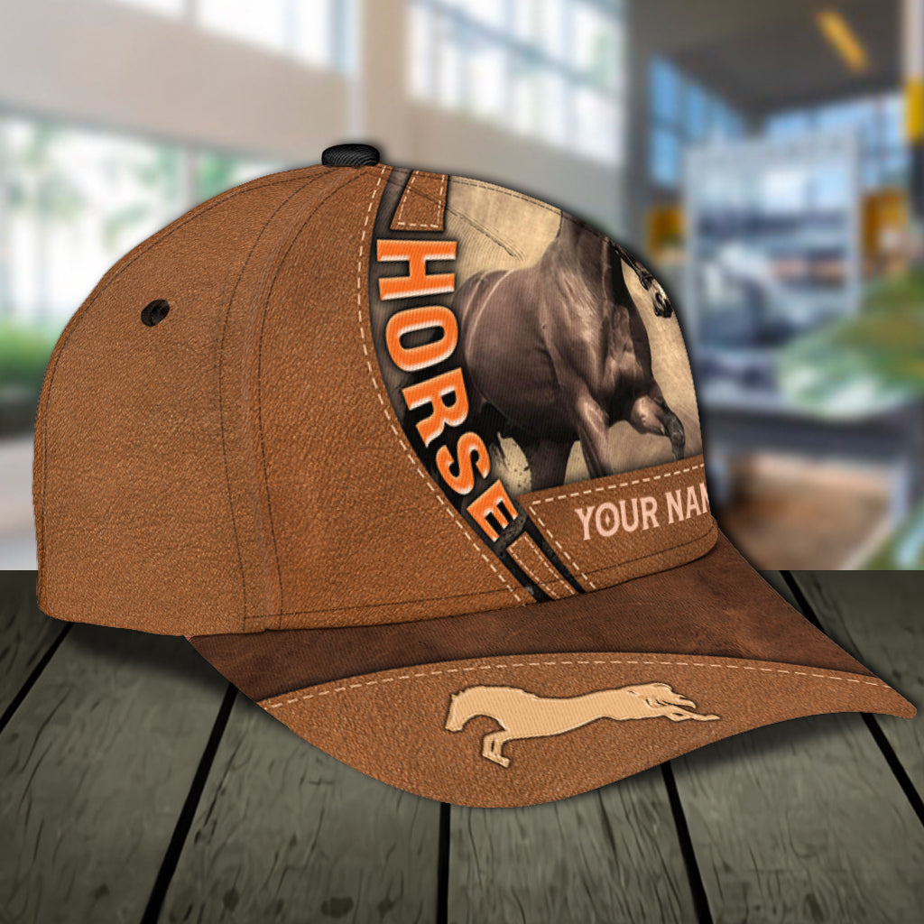 Personalized Horse Classic Cap, Personalized Gift for Horse Lovers - C Trucker Hats Custom Hats Gifts For Men & Women