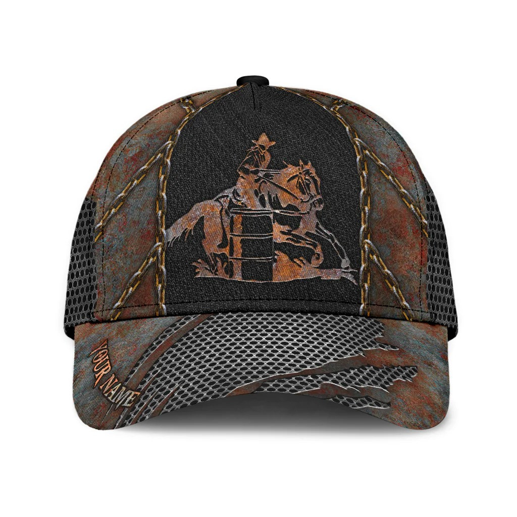 Personalized Horse Riding Rodeo Classic Cap for Men, Women, Custom Name Rodeo Lovers Hat Trucker Hats Custom Hats Gifts For Men & Women
