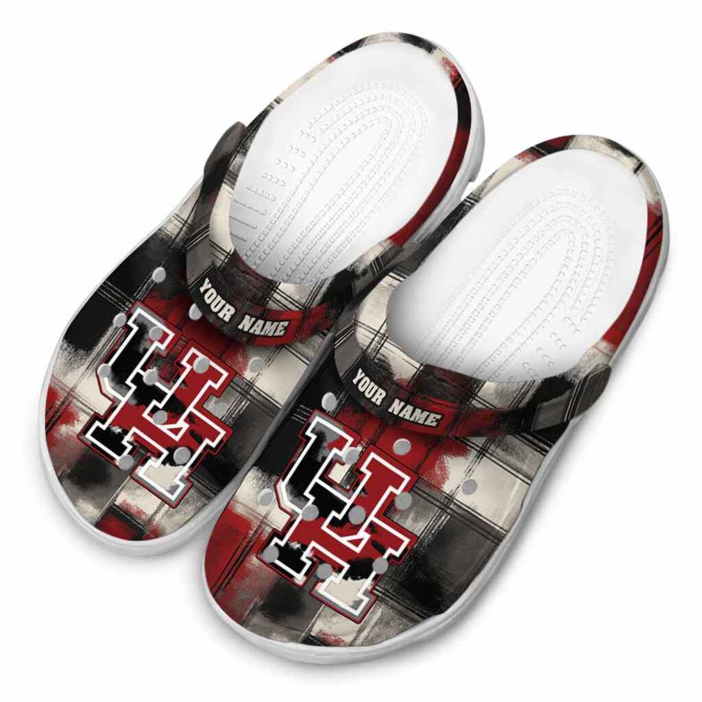 Personalized Houston Cougars Plaid Fusion ClogTVC1801695 - Image 4