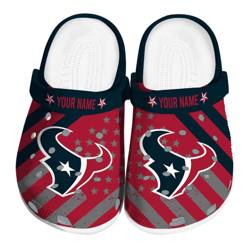 Personalized Houston Texans Star-Spangled Graphic ClogTVC1801996