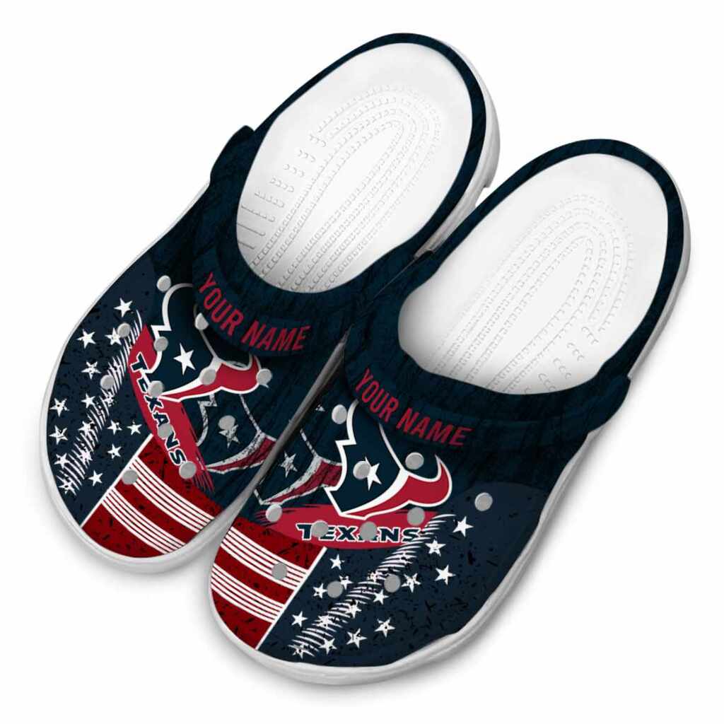 Personalized Houston Texans Star-Spangled Side Pattern ClogTVC1801996 - Image 4