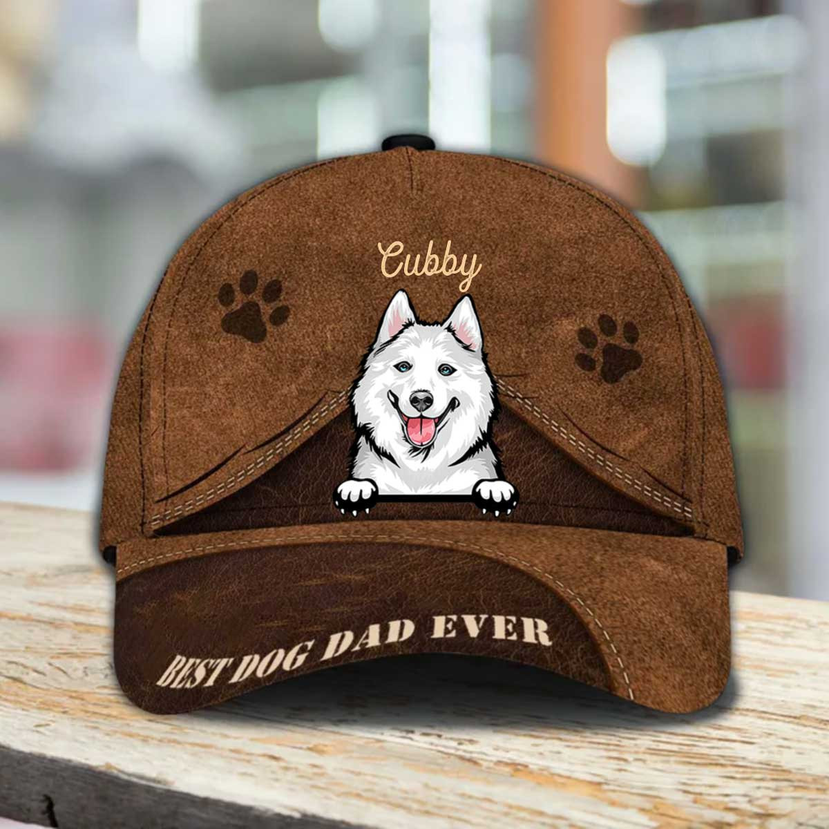 Personalized Husky Hat, Custom Photo Husky 3D Cap for Dad, Husky 3D Cap for Him Trucker Hats Custom Hats Gifts For Men & Women