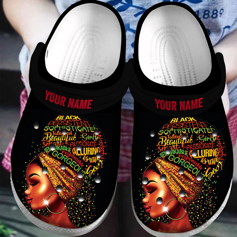 Personalized I Am Black Women African American Classic Clogs Shoes