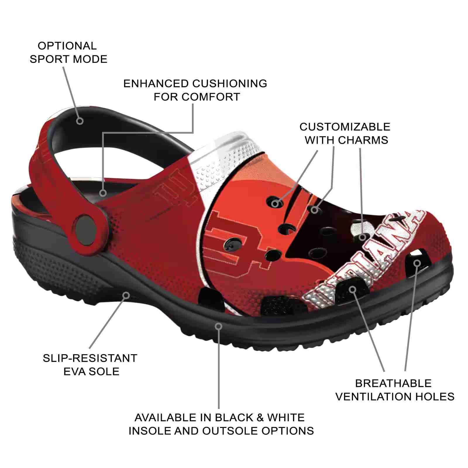 Personalized Indiana Hoosiers Baseball Helmet ClogTVC1801817 - Image 5