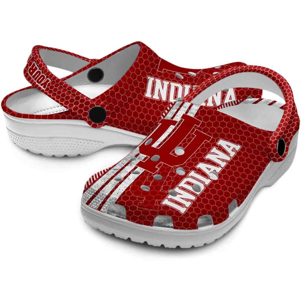 Personalized Indiana Hoosiers Contrasting Stripes ClogTVC1801721 - Image 3