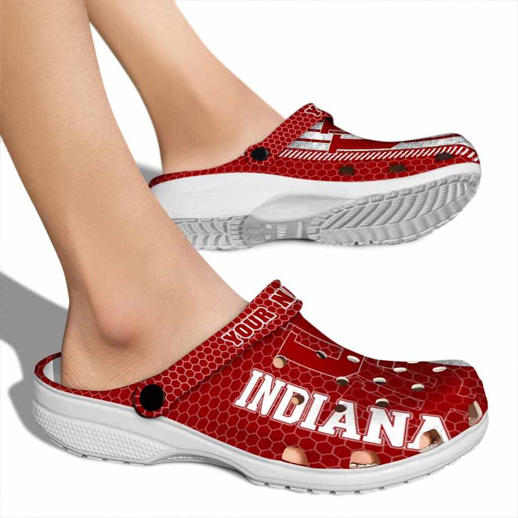 Personalized Indiana Hoosiers Contrasting Stripes ClogTVC1801721 - Image 2