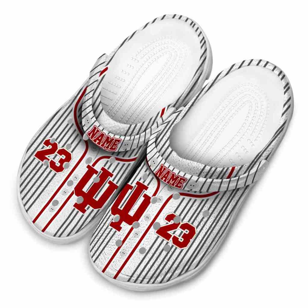 Personalized Indiana Hoosiers Pinstripe Pattern ClogTVC1801752 - Image 4
