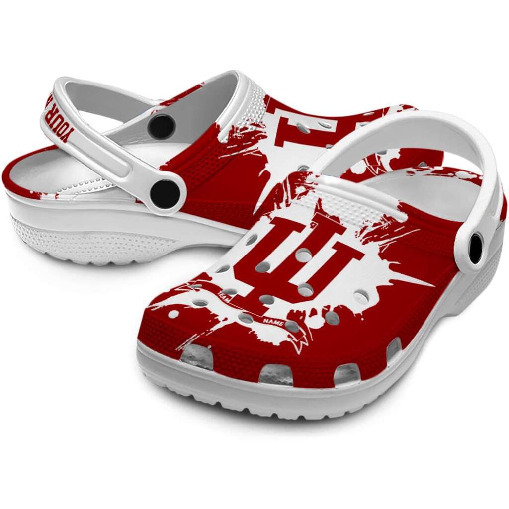 Personalized Indiana Hoosiers Splatter Pattern ClogTVC1801721 - Image 3