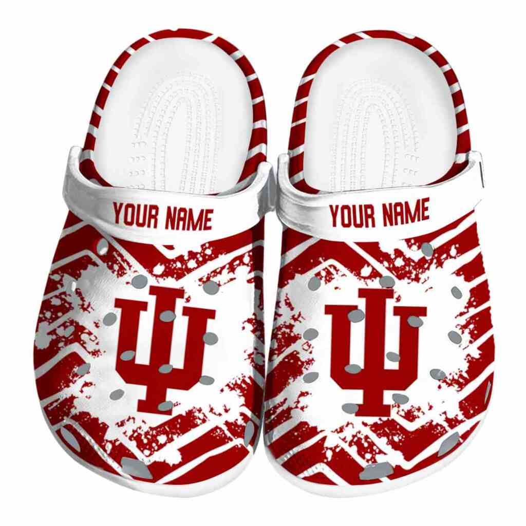 Personalized Indiana Hoosiers Zigzag Paint Burst ClogTVC1801781