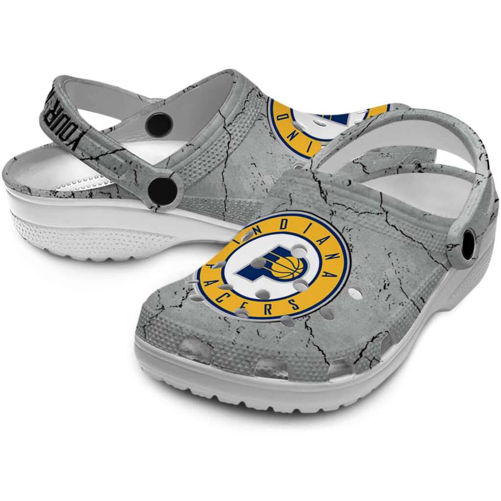 Personalized Indiana Pacers Cracked Texture ClogTVC1801707 - Image 3