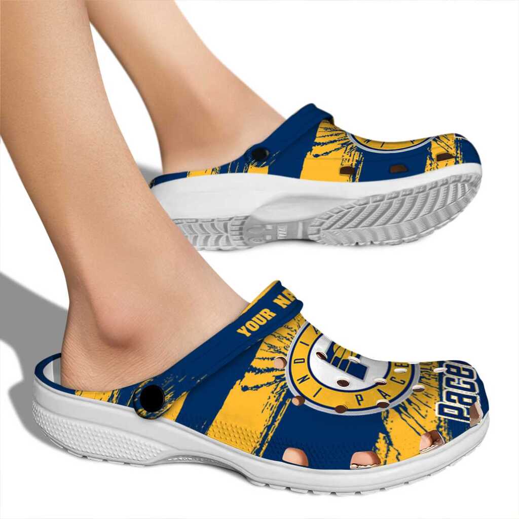 Personalized Indiana Pacers Paint Splatter Graphics ClogTVC1801707 - Image 2