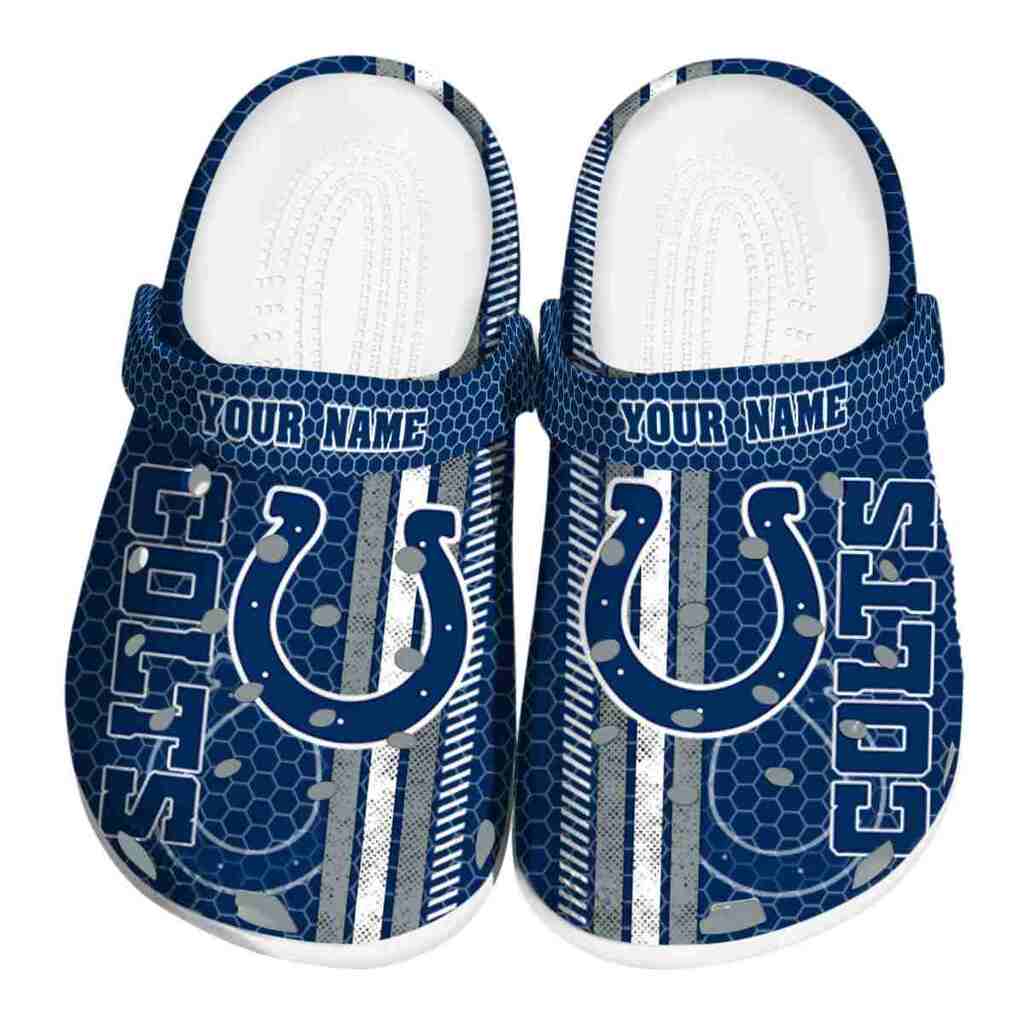 Personalized Indianapolis Colts Contrasting Stripes ClogTVC1801999