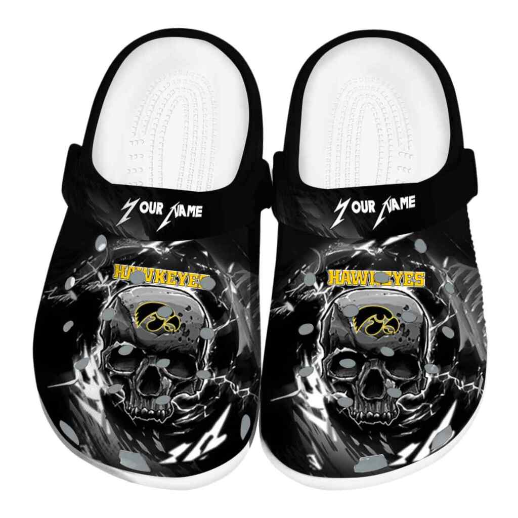 Personalized Iowa Hawkeyes Gothic Skull ClogTVC1801996