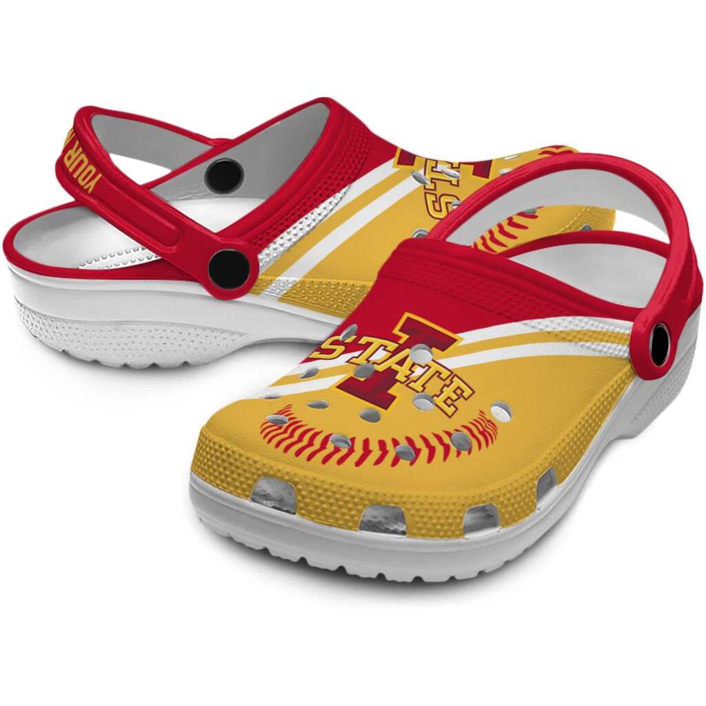 Personalized Iowa State Cyclones Baseball Motif ClogTVC1801786 - Image 3