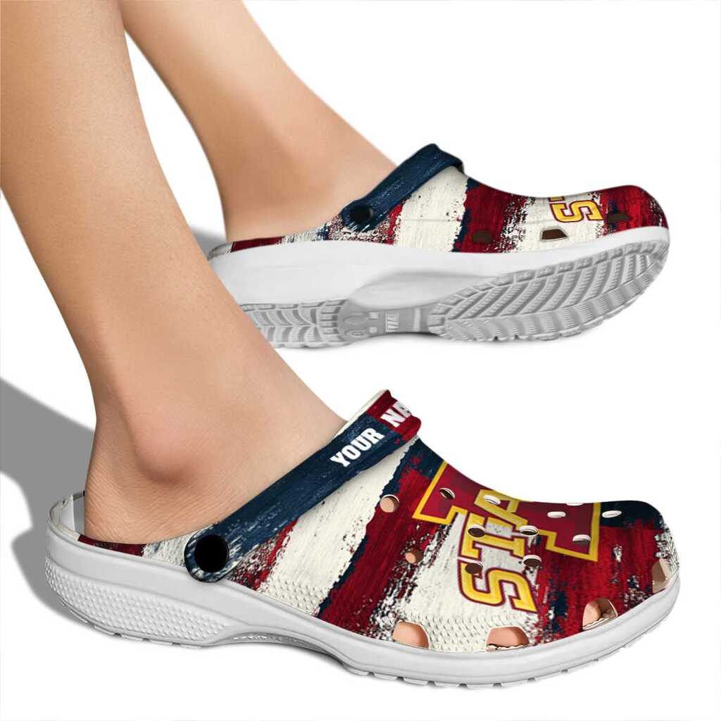 Personalized Iowa State Cyclones Patriotic Stripes ClogTVC1801694 - Image 2