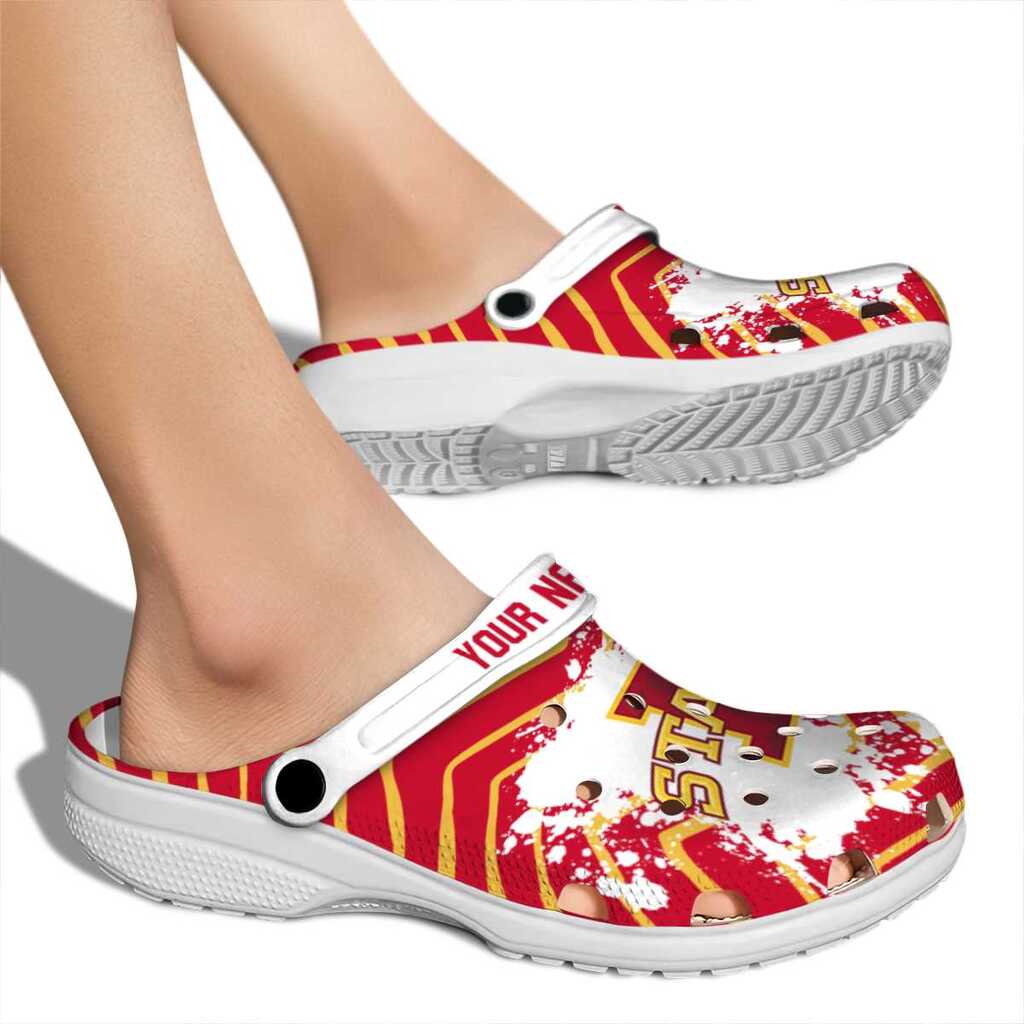 Personalized Iowa State Cyclones Zigzag Paint Burst ClogTVC1801779 - Image 2