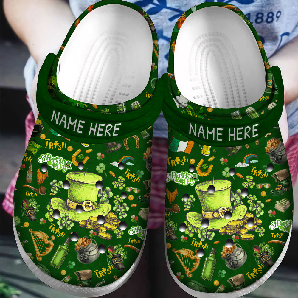 Personalized Irish St Patricks Day Classic Clogs Shoes