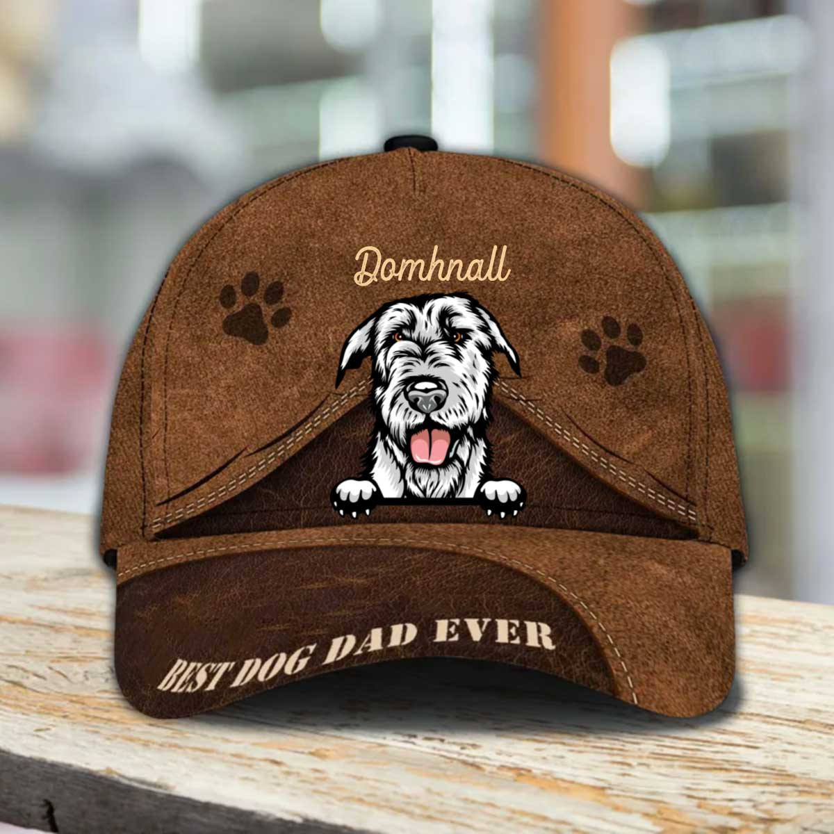 Personalized Irish Wolfhound Hat, Custom Photo Irish Wolfhound 3D Cap Trucker Hats Custom Hats Gifts For Men & Women