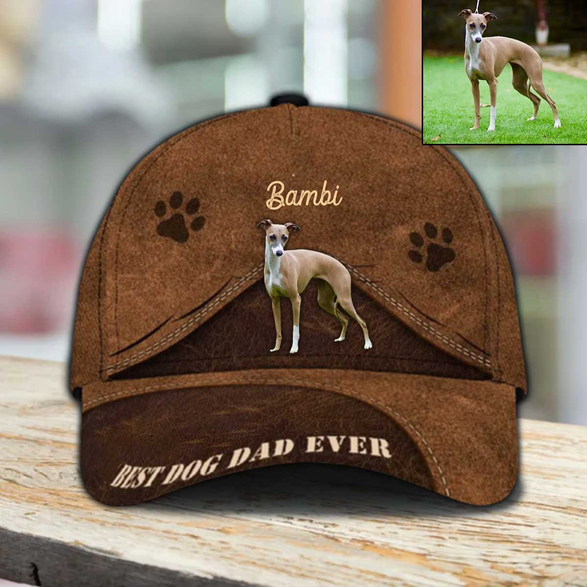 Personalized Italian Greyhound Hat, Custom Photo Italian Greyhound 3D Cap Trucker Hats Custom Hats Gifts For Men & Women