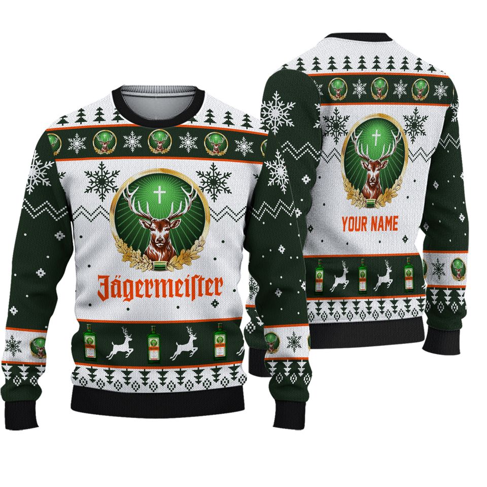Personalized J A G E R M E I S T E R Ugly Christmas 3D Sweater