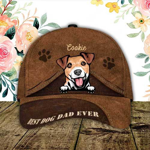 Personalized Jack Russell Terrier Hat, Custom Photo Jack Russell Terrier 3D Cap Trucker Hats Custom Hats Gifts For Men & Women