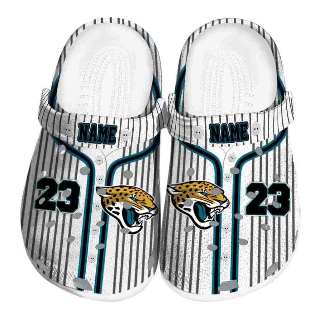 Personalized Jacksonville Jaguars Pinstripe Pattern ClogTVC1801183