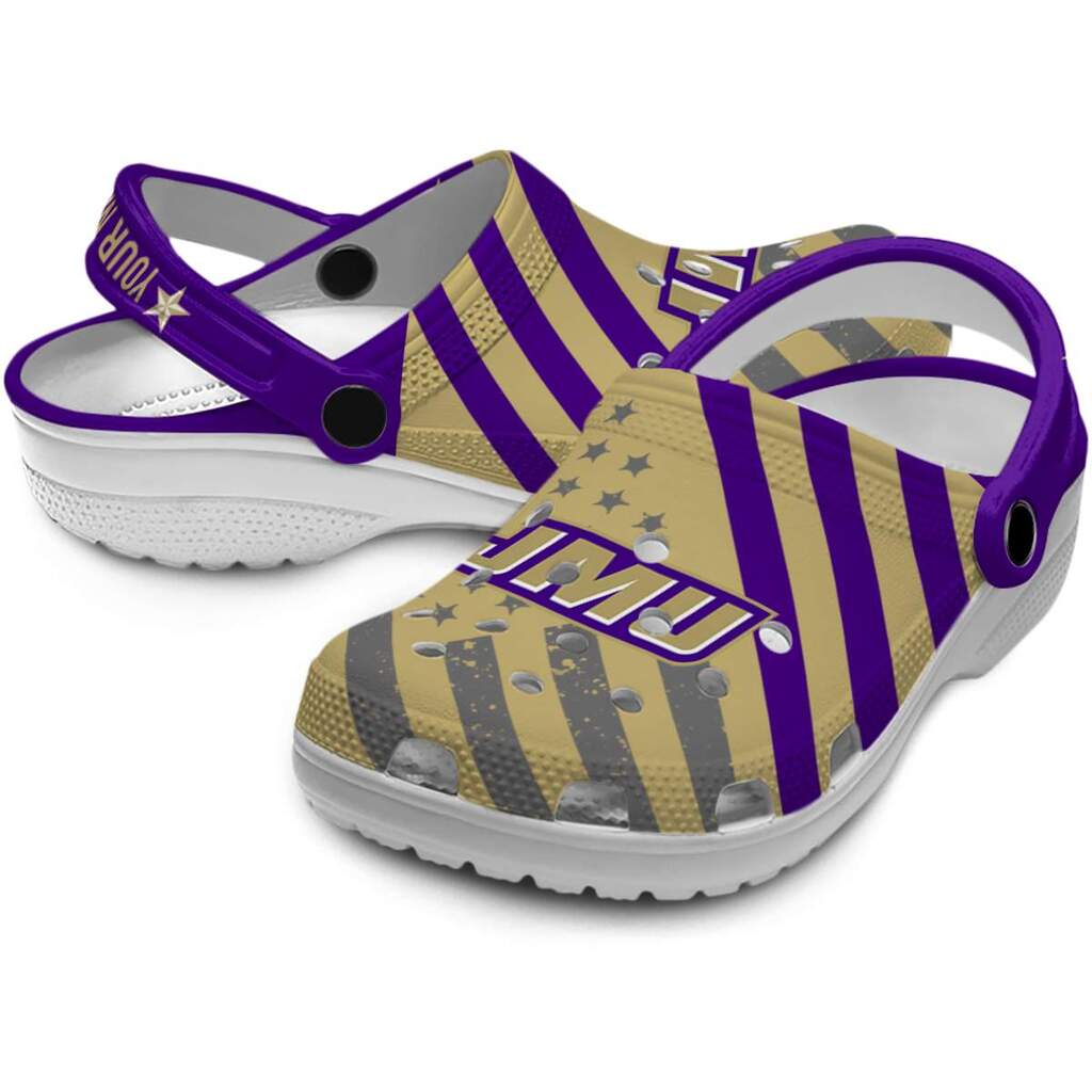 Personalized James Madison Dukes Star-Spangled Graphic ClogTVC1801811 - Image 3