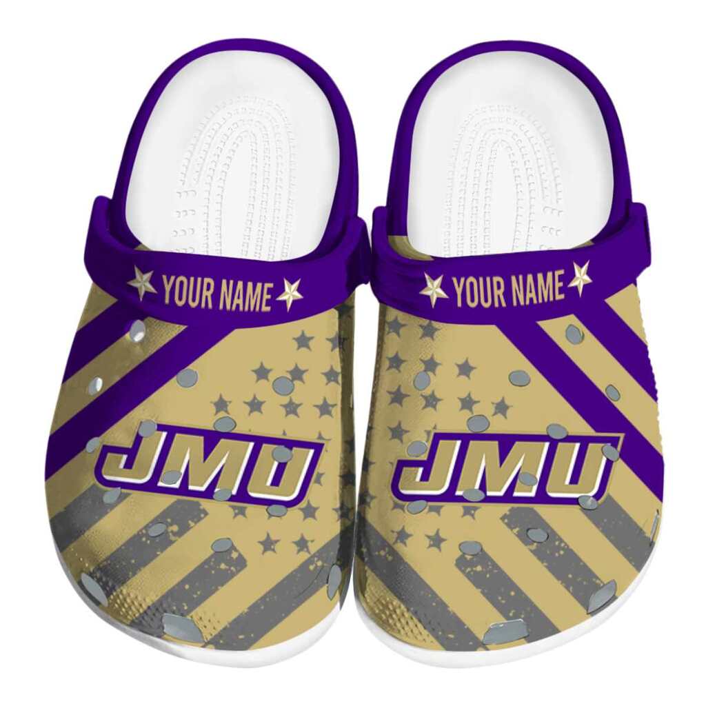Personalized James Madison Dukes Star-Spangled Graphic ClogTVC1801811