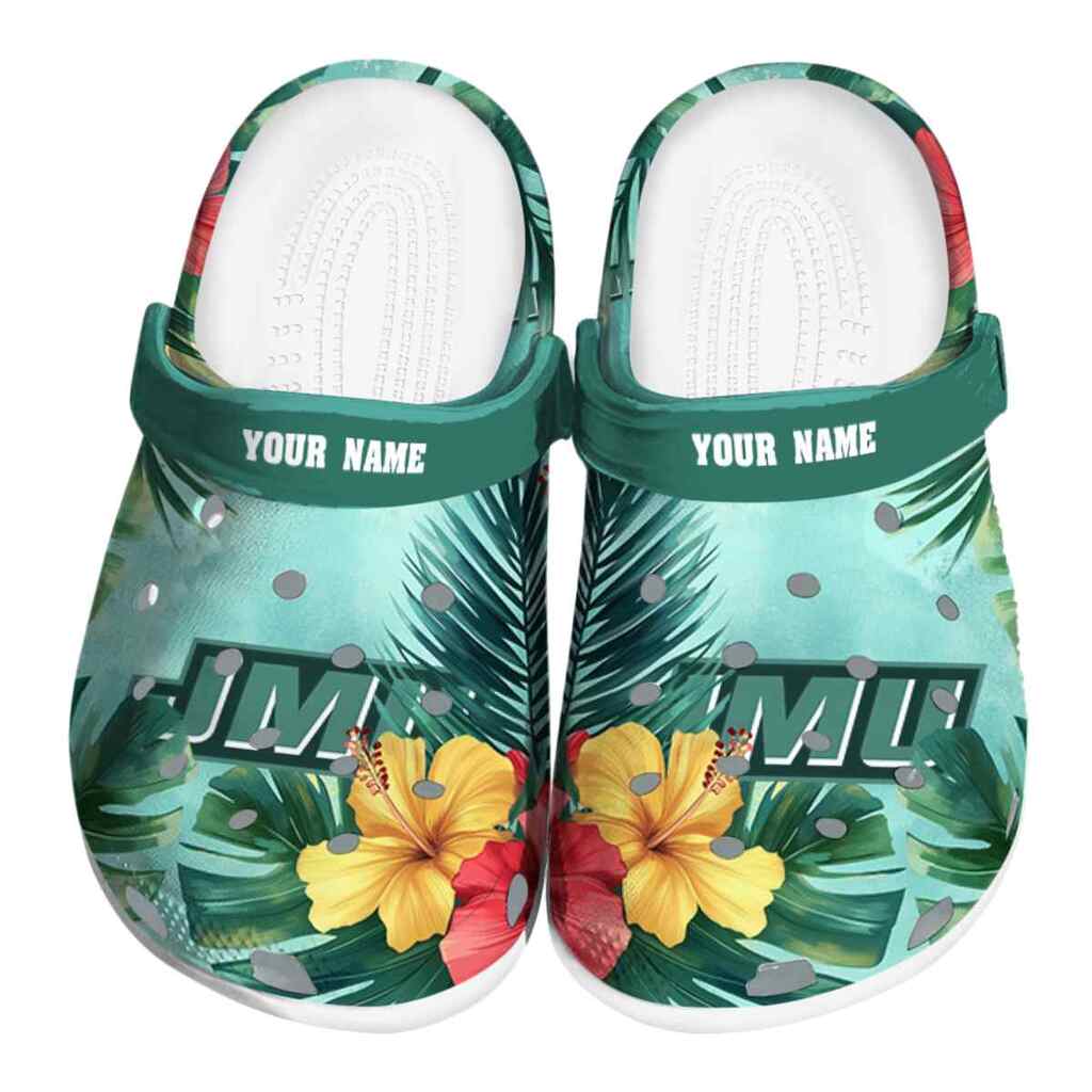 Personalized James Madison Dukes Tropical Vibes ClogTVC1801761