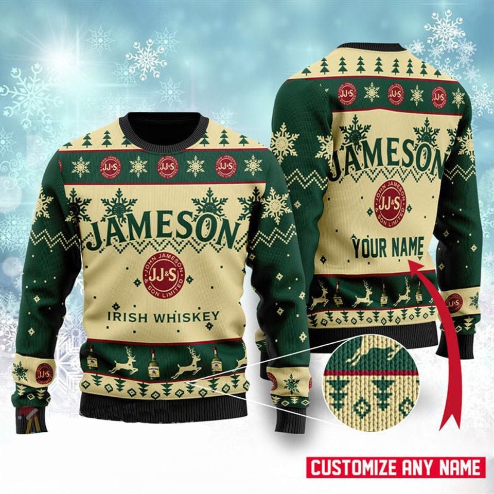 Personalized Jameson Christmas Ugly Sweater, Christmas Ugly Sweater