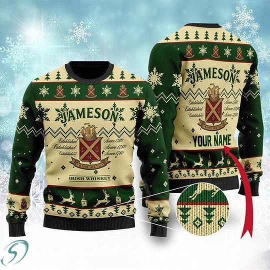 Personalized Jameson Irish Whiskey Sweater, Xmas Sweater, Ugly Christmas 3D Sweater - Image 2