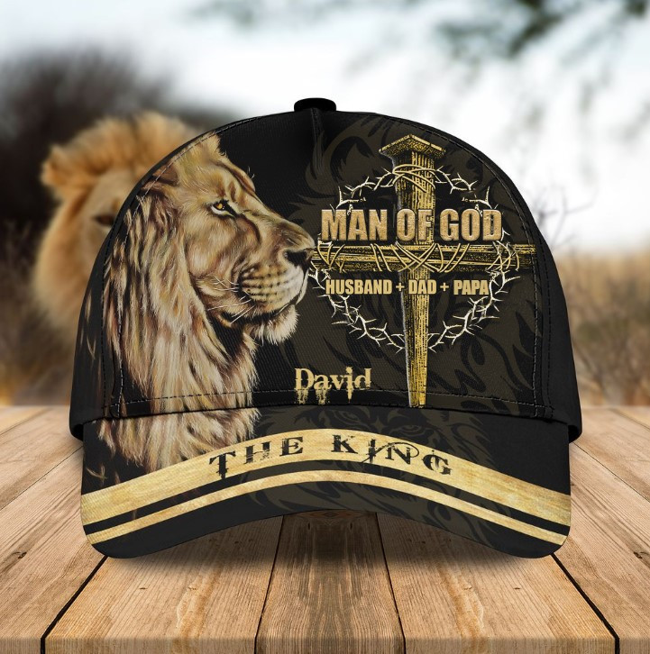 Personalized Jesus Cross Husband Dad Papa Classic Cap for Him, Jesus Hats Trucker Hats Custom Hats Gifts For Men & Women