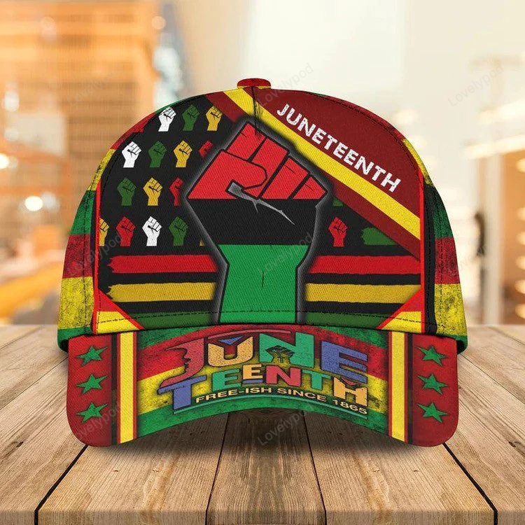 Personalized Juneteenth 1865 Cap, African American Hat, Black Woman 3D Classic Cap, Black Man Hat Trucker Hats Custom Hats Gifts For Men & Women