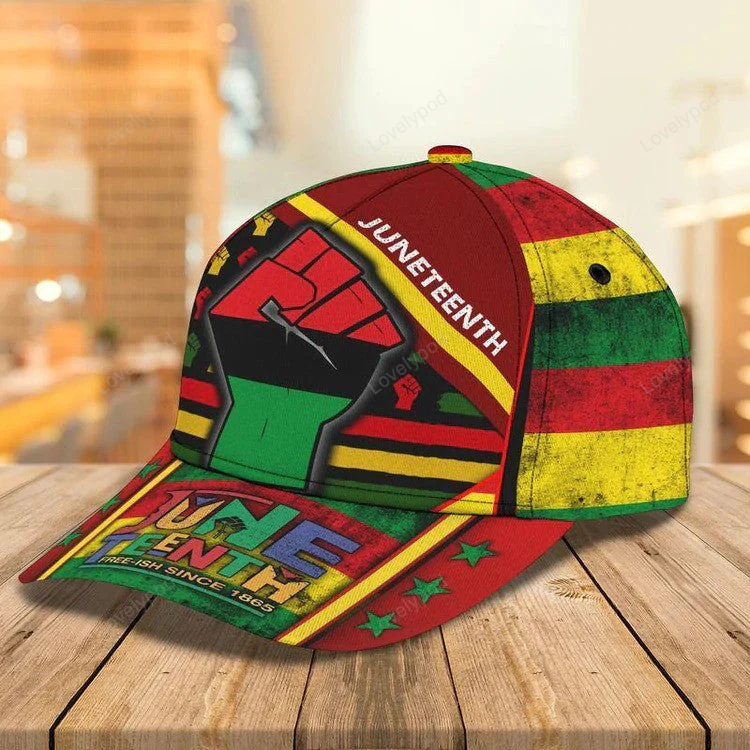 Personalized Juneteenth 1865 Cap, African American Hat, Black Woman 3D Classic Cap, Black Man Hat Trucker Hats Custom Hats Gifts For Men & Women