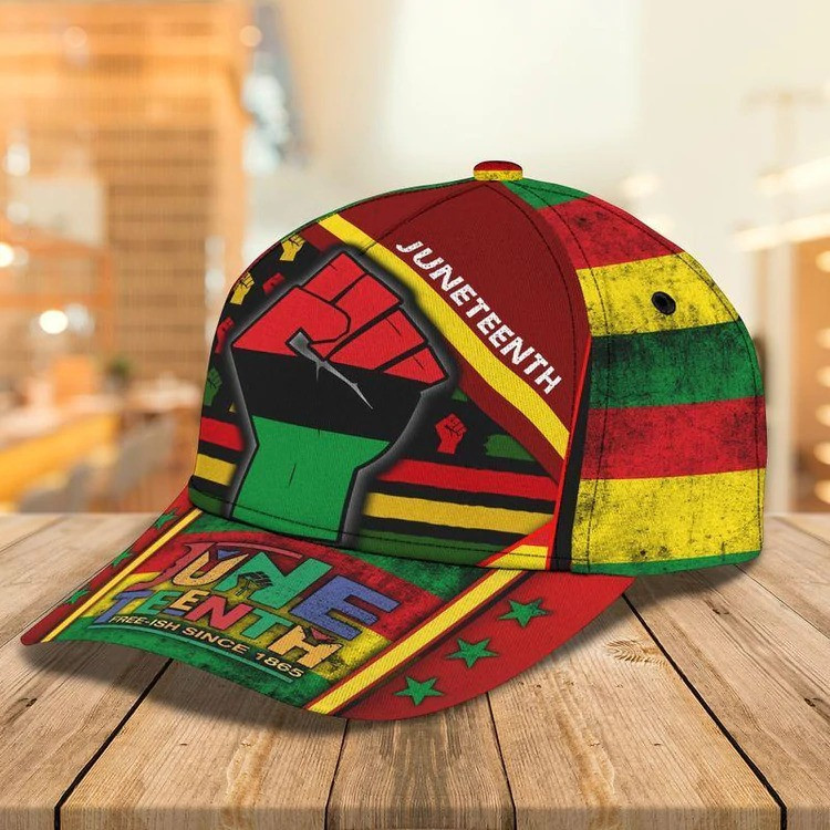 Personalized Juneteenth 1865 Cap, African American Hat, Black Woman 3D Classic Cap, Black Man Hat Trucker Hats Custom Hats Gifts For Men & Women