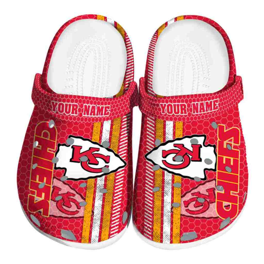 Personalized Kansas City Chiefs Contrasting Stripes ClogTVC1801140