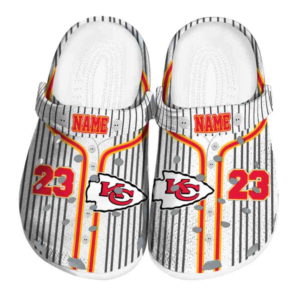Personalized Kansas City Chiefs Pinstripe Pattern ClogTVC1801139