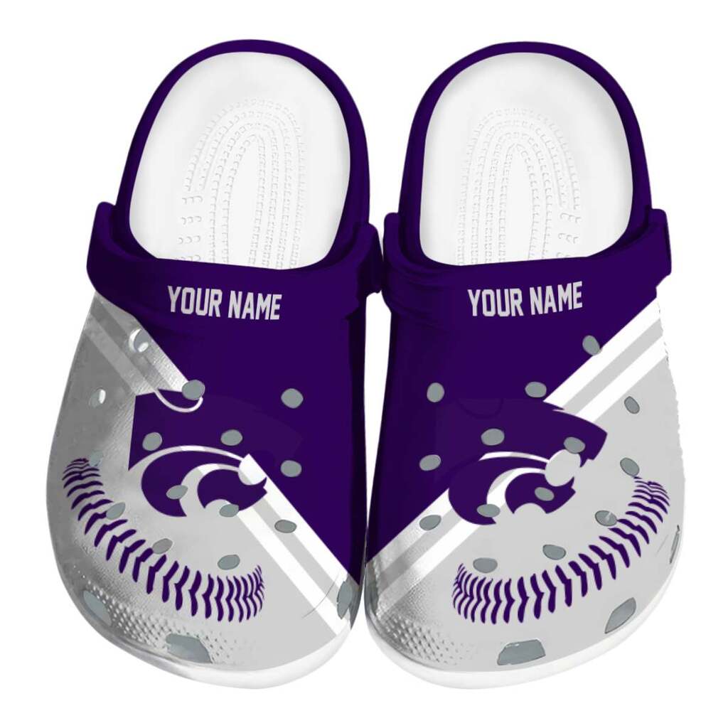 Personalized Kansas State Wildcats Baseball Motif ClogTVC1801787