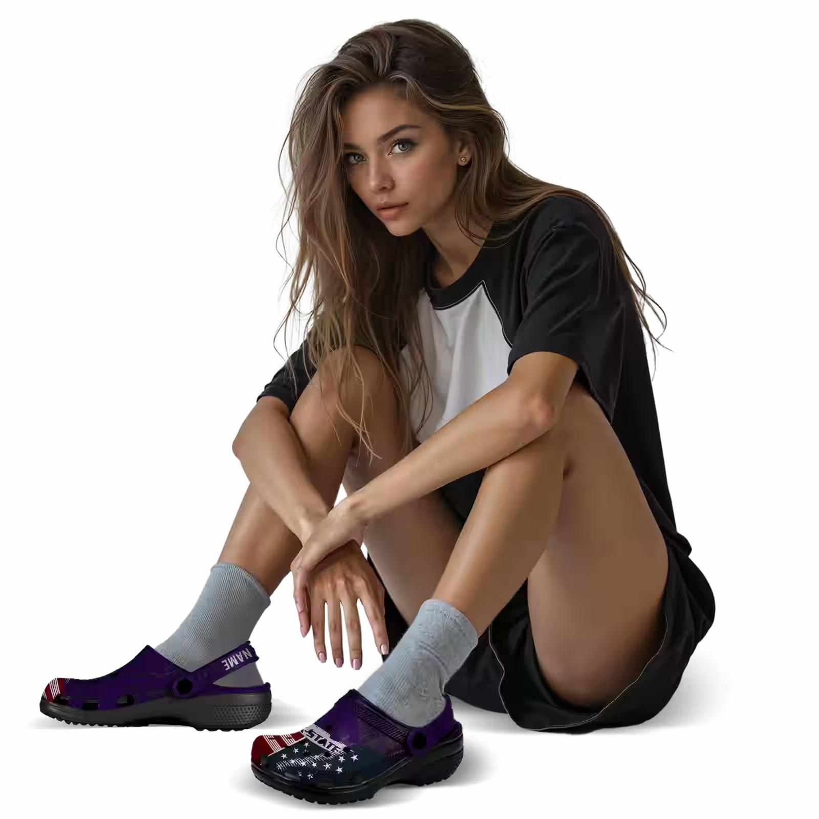 Personalized Kansas State Wildcats Star-Spangled Side Pattern ClogTVC1801723 - Image 6