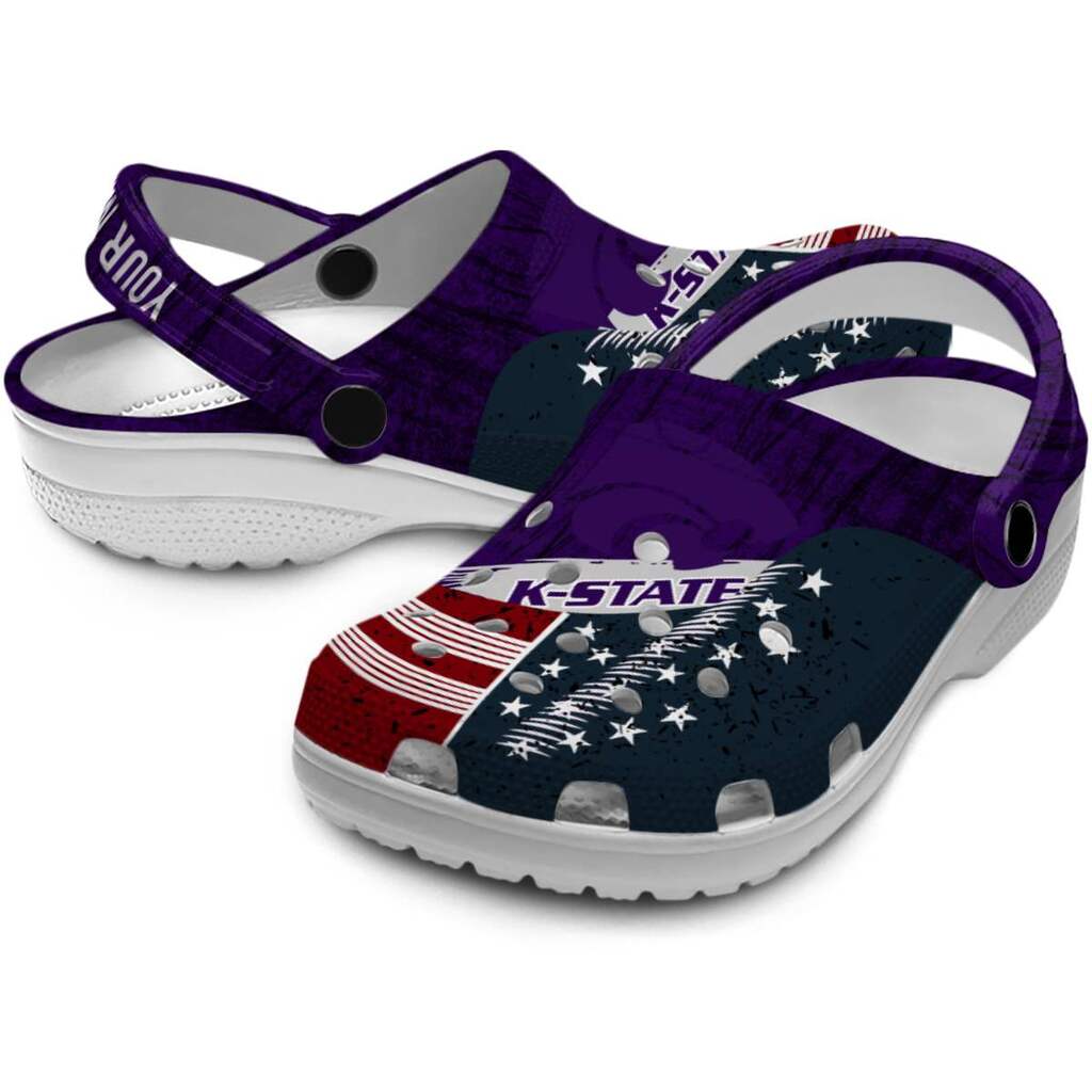 Personalized Kansas State Wildcats Star-Spangled Side Pattern ClogTVC1801723 - Image 3