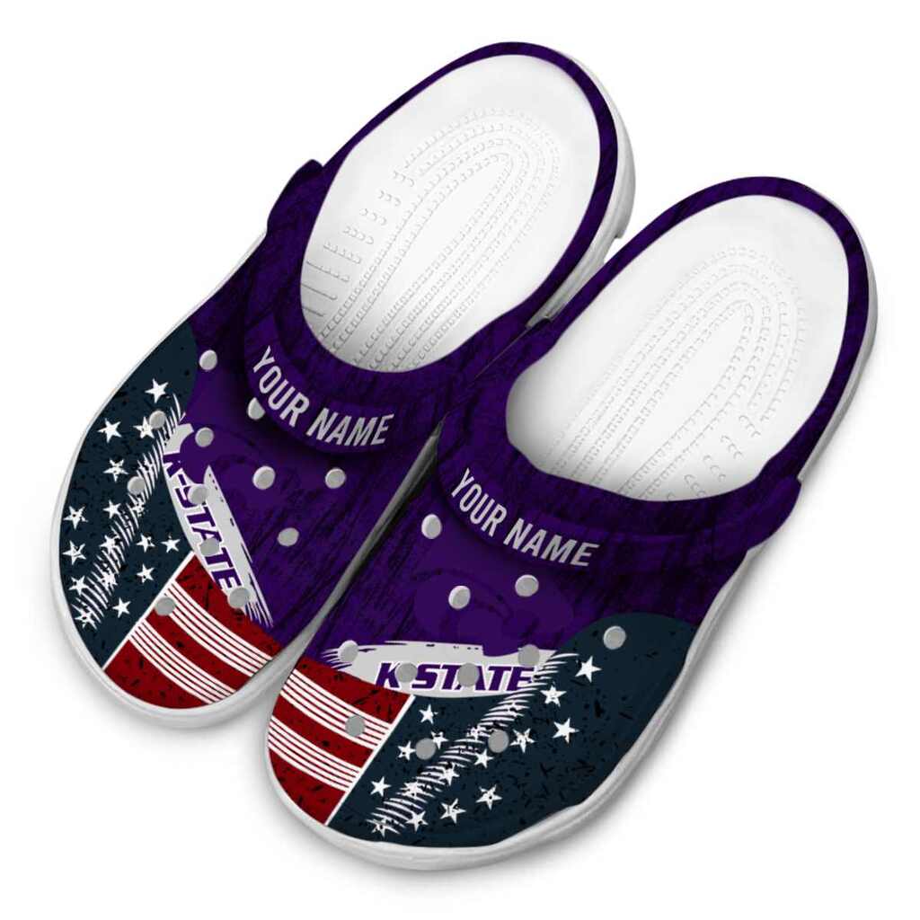 Personalized Kansas State Wildcats Star-Spangled Side Pattern ClogTVC1801723 - Image 4