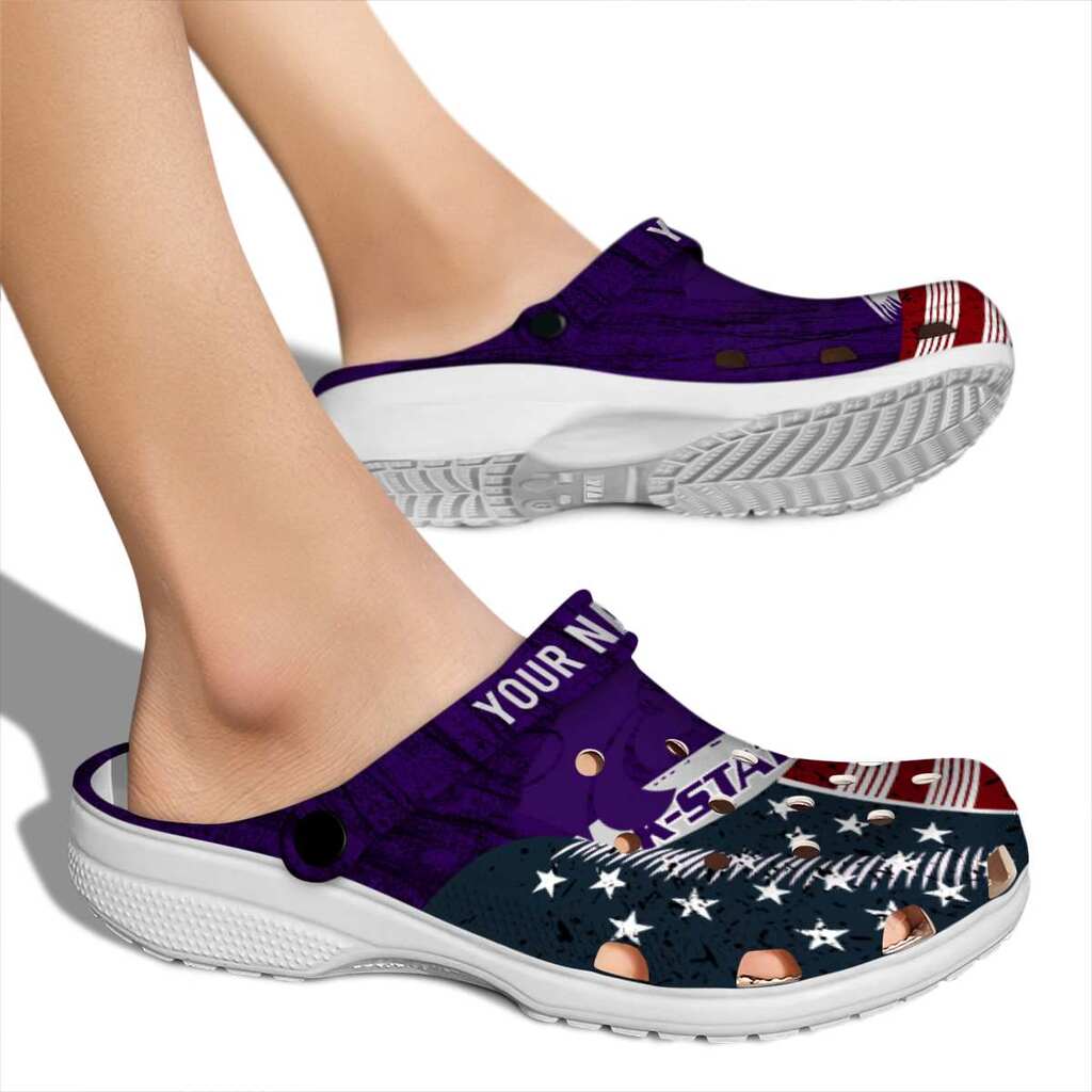Personalized Kansas State Wildcats Star-Spangled Side Pattern ClogTVC1801723 - Image 2
