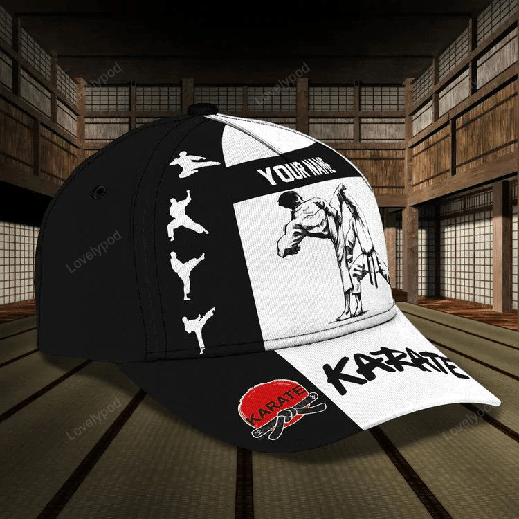 Personalized Karate 3D Baseball Cap, Karate students Hat, Karate Coach Cap for Him Trucker Hats Custom Hats Gifts For Men & Women