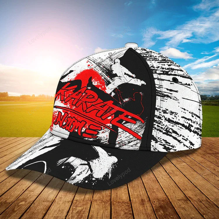 Personalized Karate 3D Baseball Cap, Karate students Hat, Karate Coach Cap for Him Trucker Hats Custom Hats Gifts For Men & Women