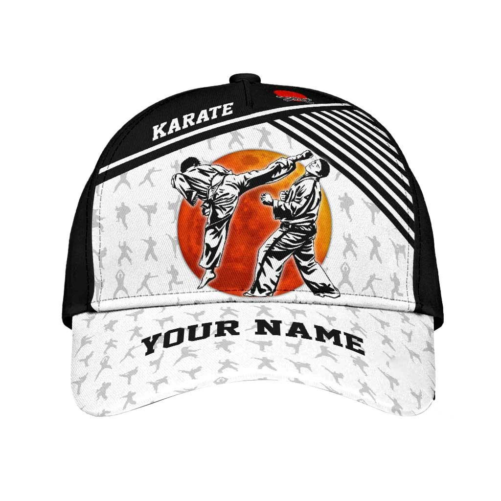 Personalized Karate Classic Cap for Men, Son, Custom Name Karate Students Trucker Hats Custom Hats Gifts For Men & Women